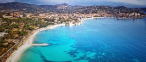 la ville de Sainte-Maxime vue d'en haut
